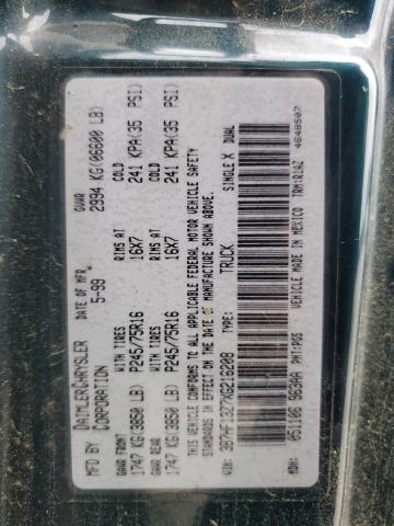 1999 Dodge Ram 1500 VIN: 3B7HF13Z7XG216208 Lot: 58259954