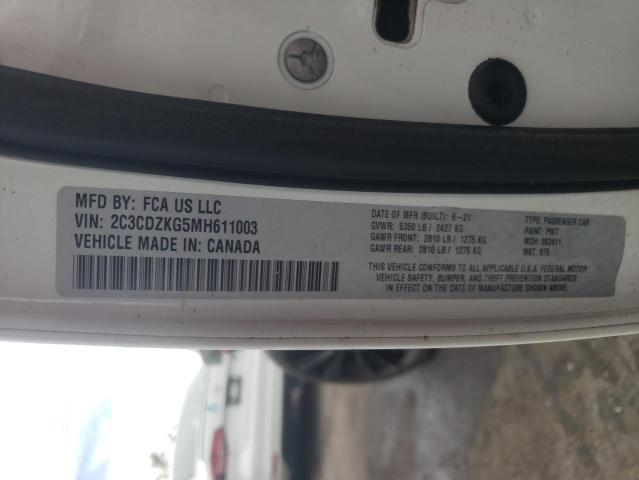 2021 Dodge Challenger Gt VIN: 2C3CDZKG5MH611003 Lot: 59530034