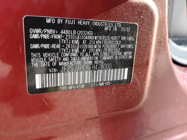 2014 Subaru Forester 2.5I Limited VIN: JF2SJAHC6EH428000 Lot: 58932744