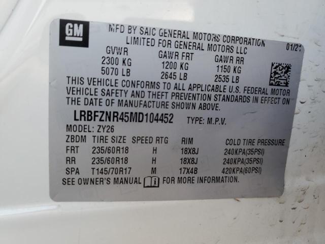 2021 Buick Envision Essence VIN: LRBFZNR45MD104452 Lot: 59824934