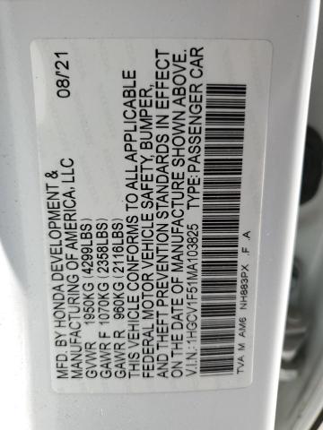2021 HONDA ACCORD EXL - 1HGCV1F51MA103825