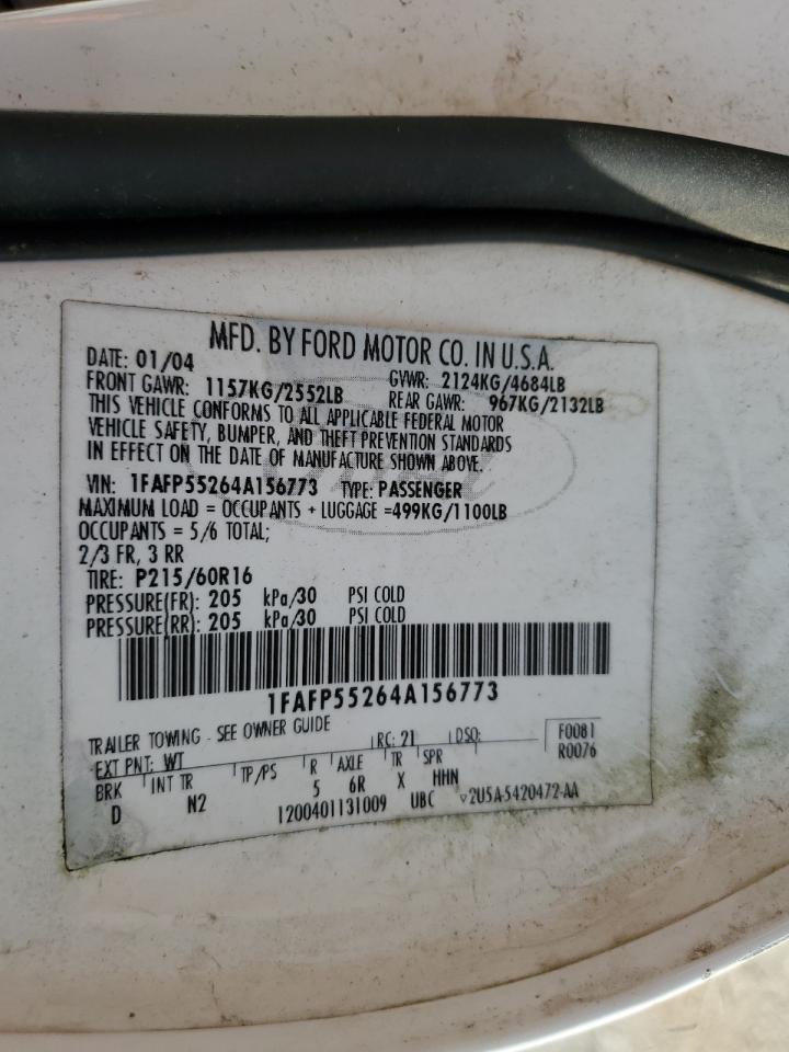 1FAFP55264A156773 2004 Ford Taurus Ses