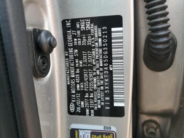 2013 Kia Sorento Lx VIN: 5XYKT3A65DG350213 Lot: 61403374