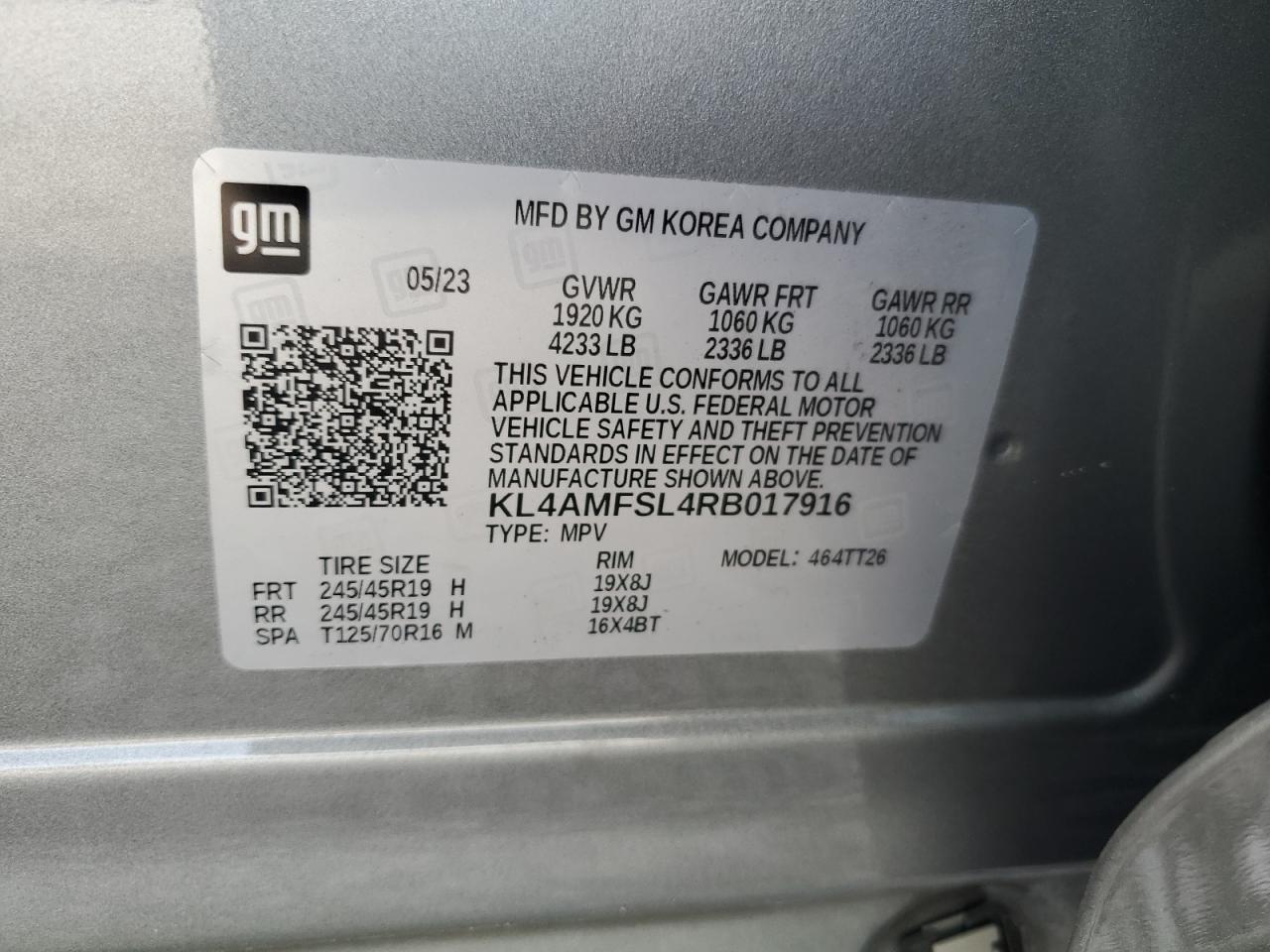 KL4AMFSL4RB017916 2024 Buick Encore Gx Avenir