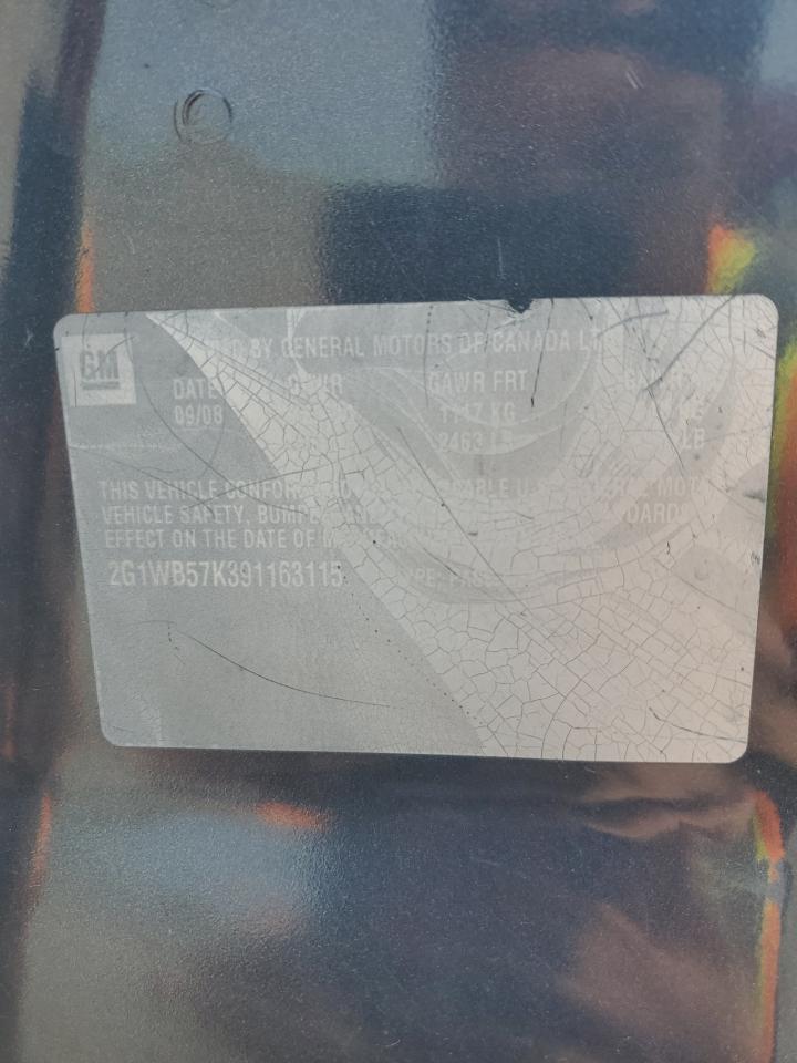 2G1WB57K391163115 2009 Chevrolet Impala Ls