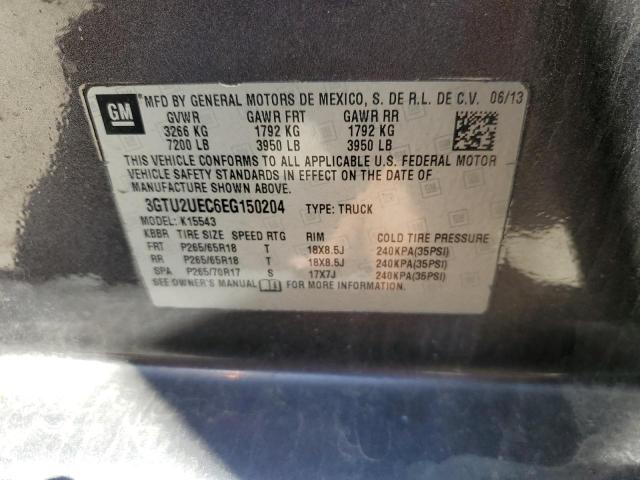 2014 GMC Sierra K1500 Sle VIN: 3GTU2UEC6EG150204 Lot: 58602794