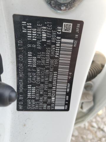 2018 HONDA CIVIC - JHMFC1F30JX038005