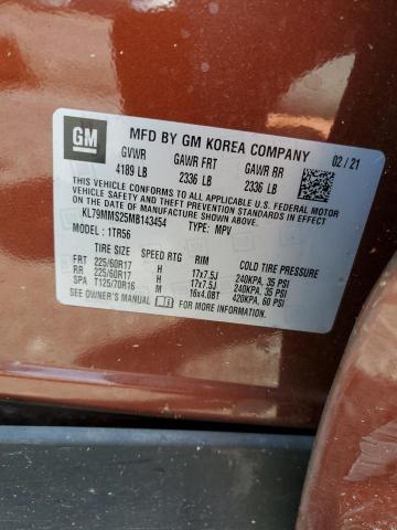 2021 CHEVROLET TRAILBLAZE - KL79MMS25MB143454
