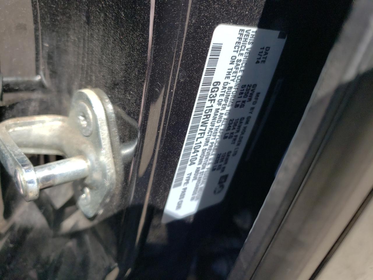 6G3F15RW7FL104104 2015 Chevrolet Ss