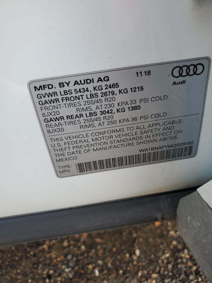 WA1BNAFY6K2029162 2019 Audi Q5 Premium Plus