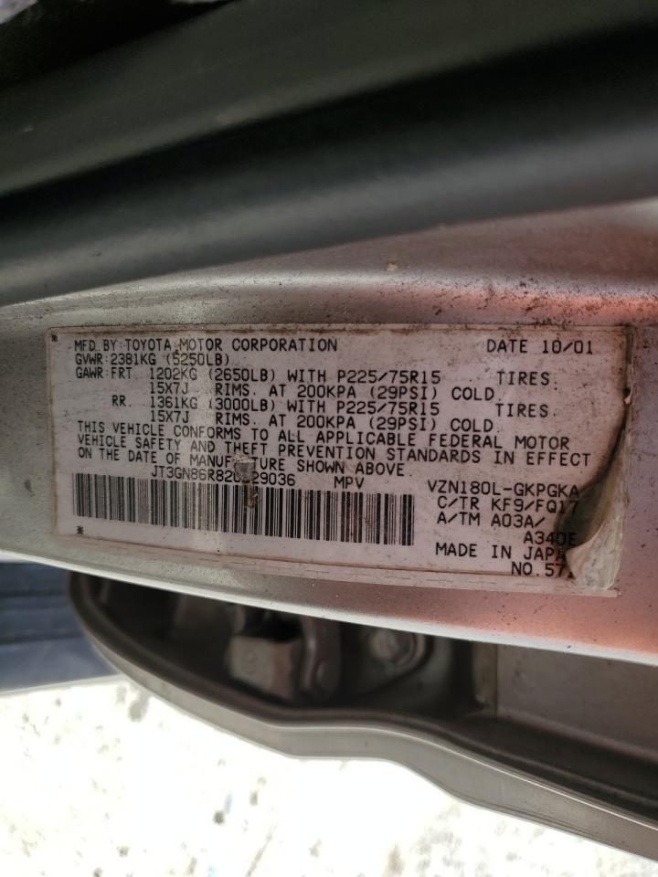 JT3GN86R820229036 2002 Toyota 4Runner Sr5