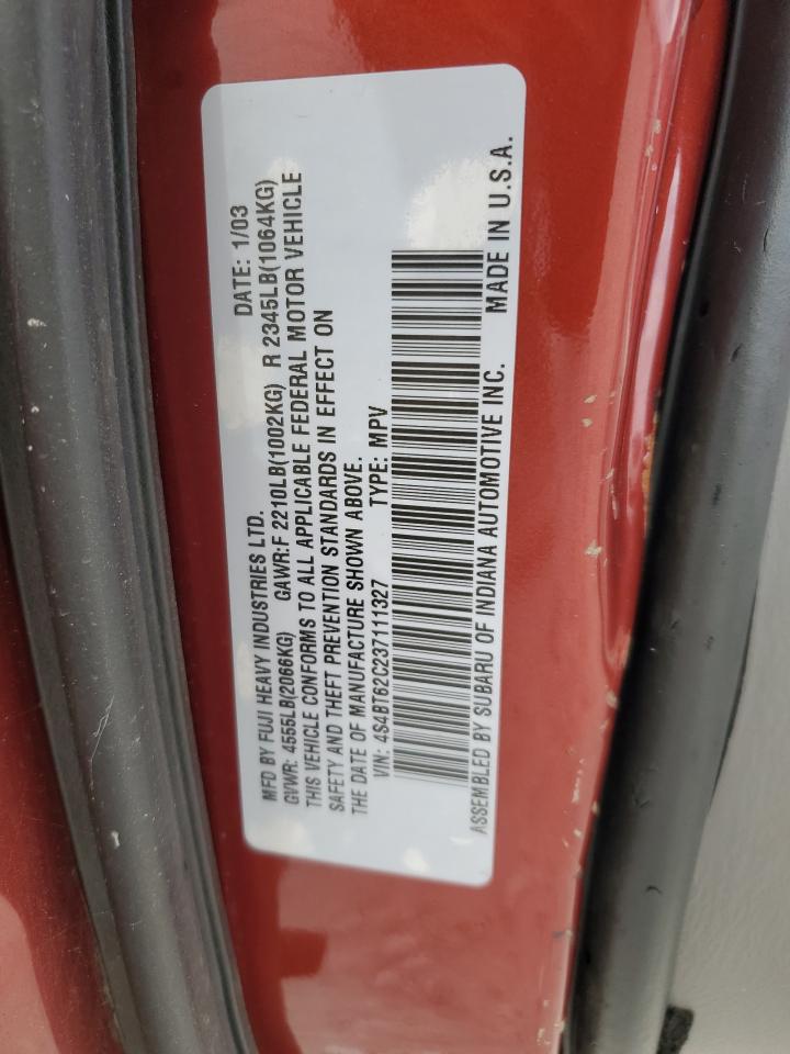 4S4BT62C237111327 2003 Subaru Baja Sport