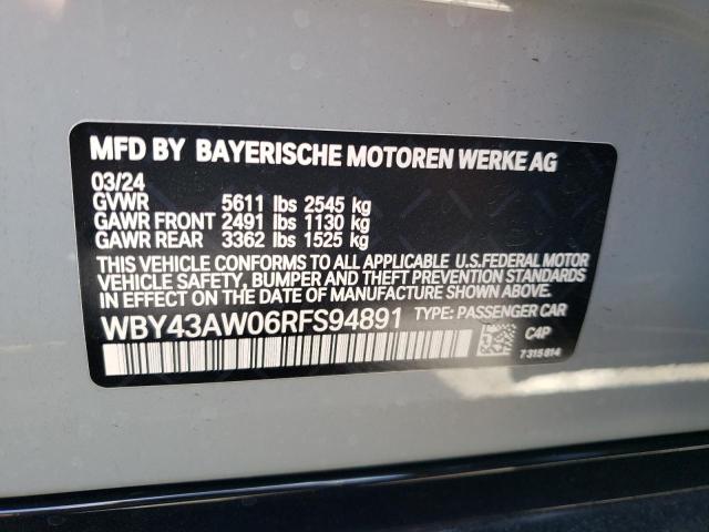 2024 BMW I4 EDRIVE WBY43AW06RFS94891