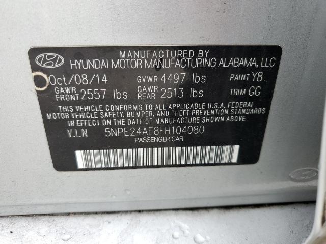 2015 Hyundai Sonata Se VIN: 5NPE24AF8FH104080 Lot: 60658124