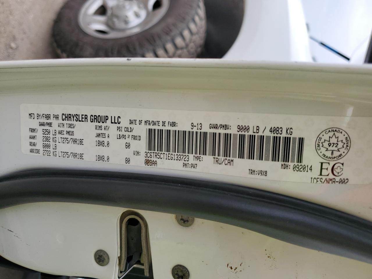 3C6TR5CT1EG133723 2014 Ram 2500 St