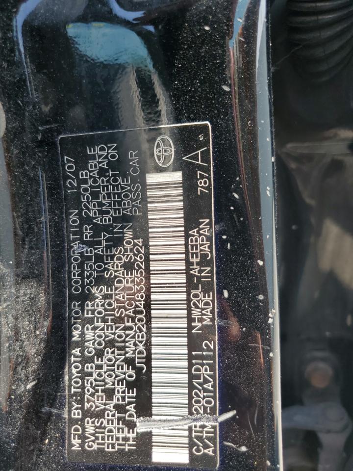 JTDKB20U483352624 2008 Toyota Prius