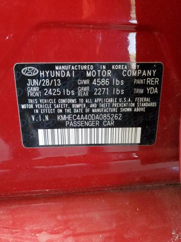 2013 Hyundai Sonata Hybrid VIN: KMHEC4A40DA085262 Lot: 59711764