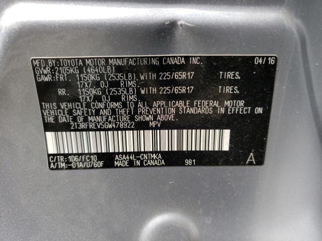 2T3RFREV5GW478922 2016 TOYOTA RAV 4 - Image 13