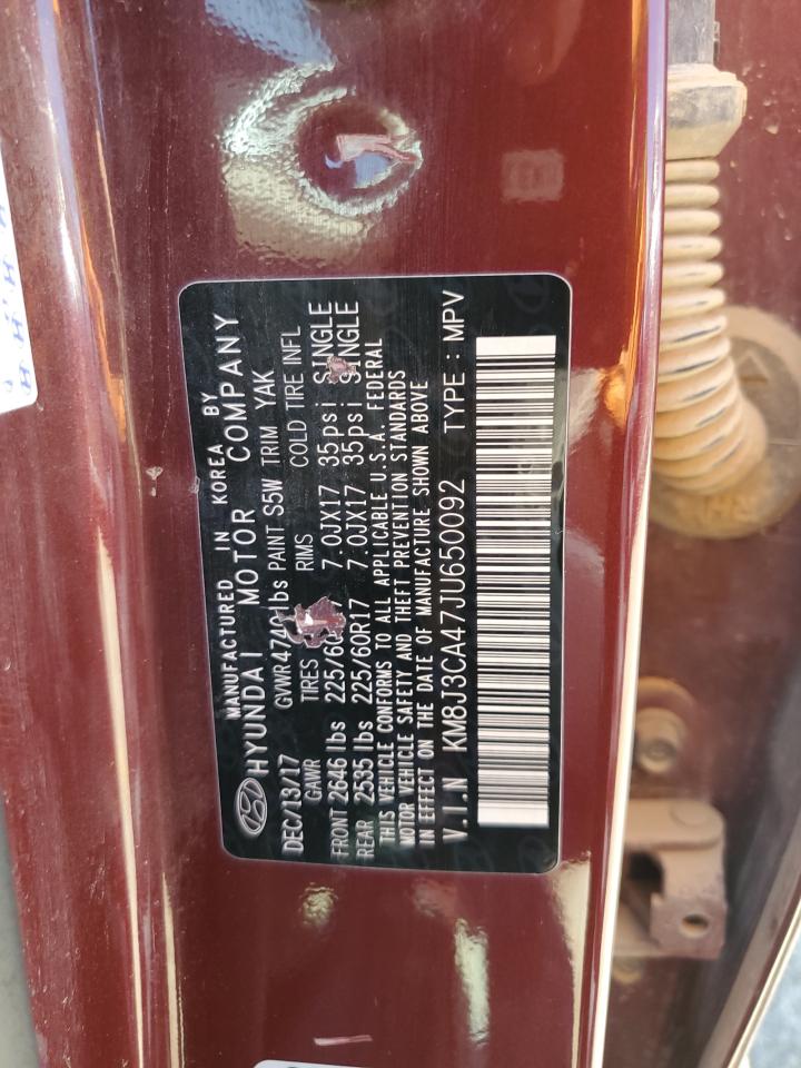 KM8J3CA47JU650092 2018 Hyundai Tucson Sel