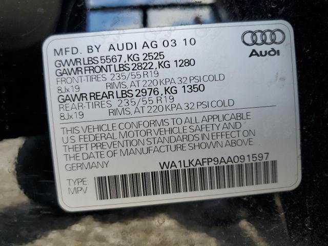 2010 Audi Q5 Premium Plus VIN: WA1LKAFP9AA091597 Lot: 57501494