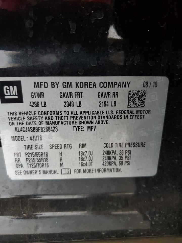 KL4CJASB9FB268423 2015 Buick Encore