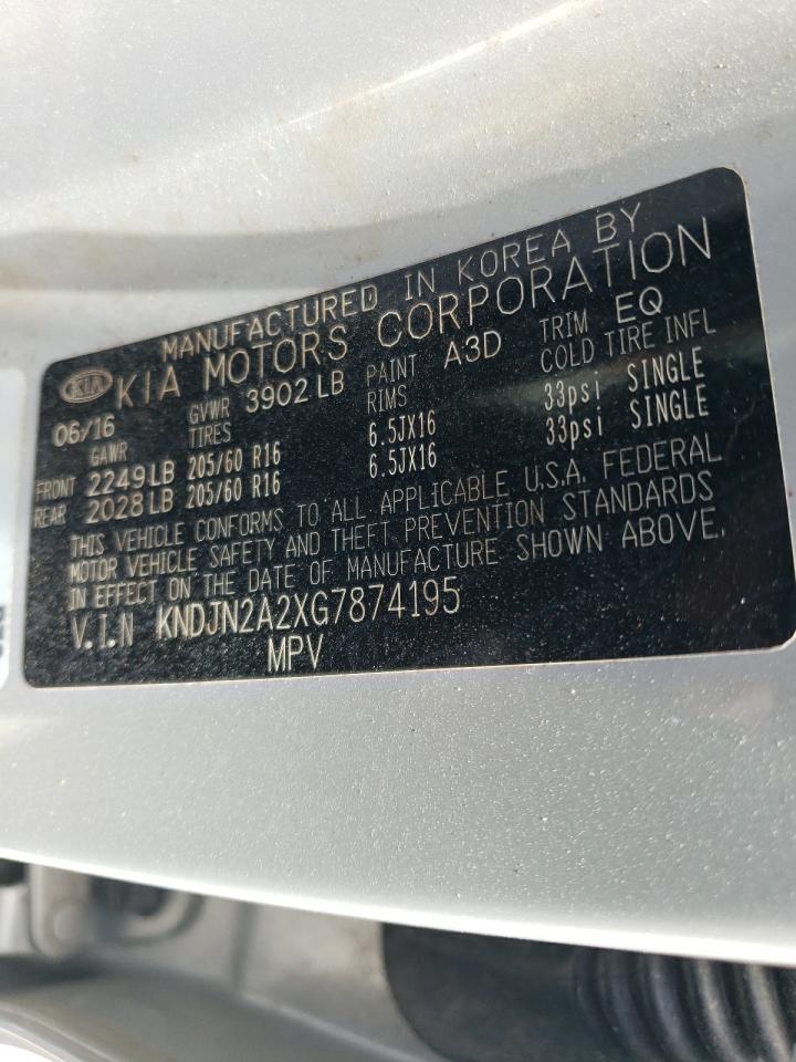 KNDJN2A2XG7874195 2016 Kia Soul