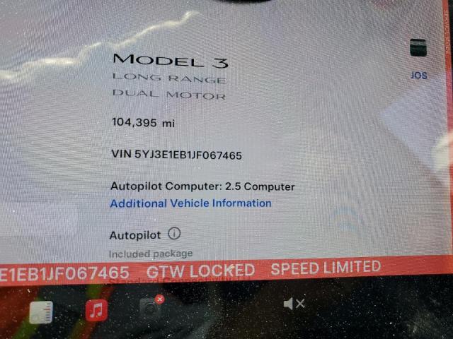 2018 Tesla Model 3 VIN: 5YJ3E1EB1JF067465 Lot: 58058034