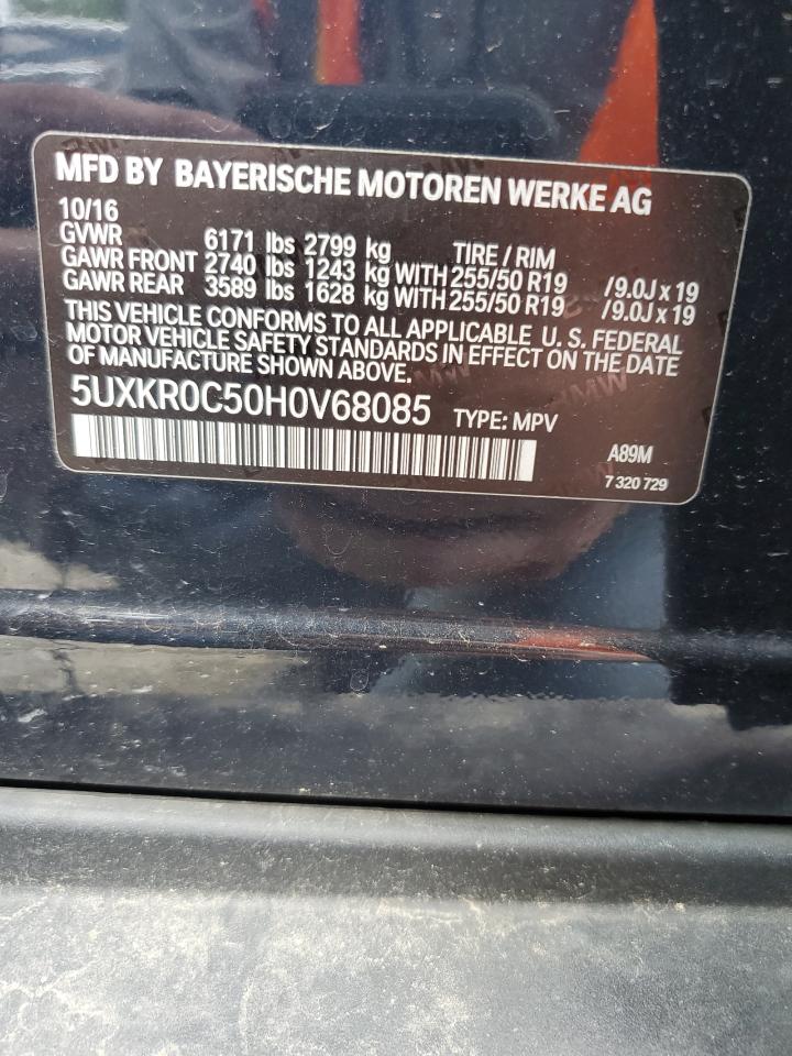 5UXKR0C50H0V68085 2017 BMW X5 xDrive35I