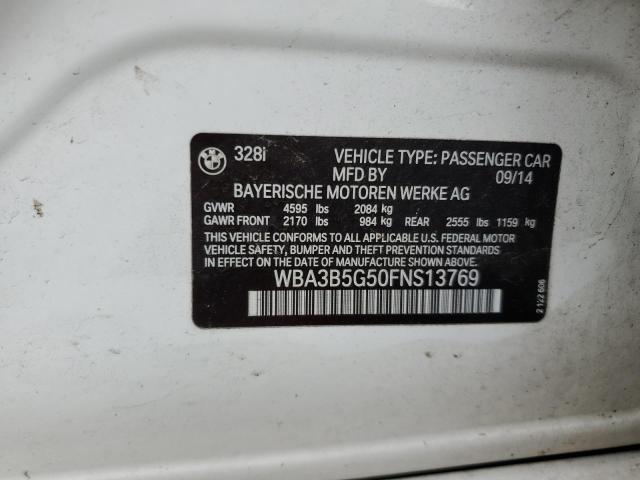 2015 BMW 328 Xi Sulev VIN: WBA3B5G50FNS13769 Lot: 57502204