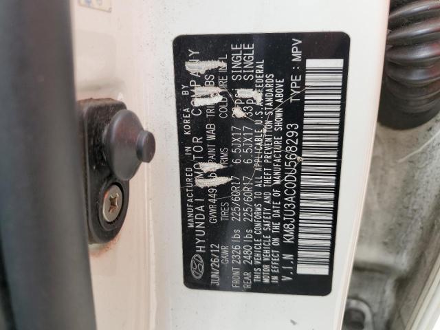 2013 Hyundai Tucson Gls VIN: KM8JU3AC0DU568293 Lot: 58684124