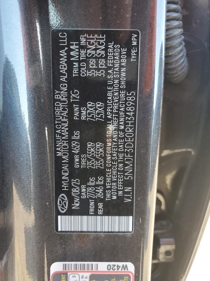 5NMJF3DE0RH348985 2024 Hyundai Tucson Sel