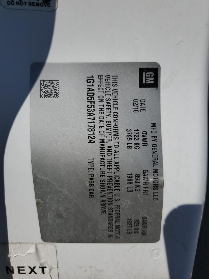 1G1AD5F53A7178124 2010 Chevrolet Cobalt 1Lt