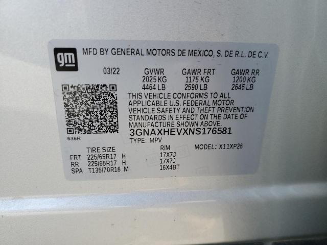 2022 Chevrolet Equinox Ls VIN: 3GNAXHEVXNS176581 Lot: 58643764