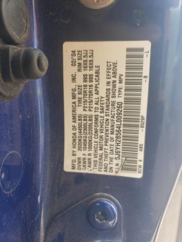 2004 Honda Element Ex VIN: 5J6YH28564L009260 Lot: 59750334