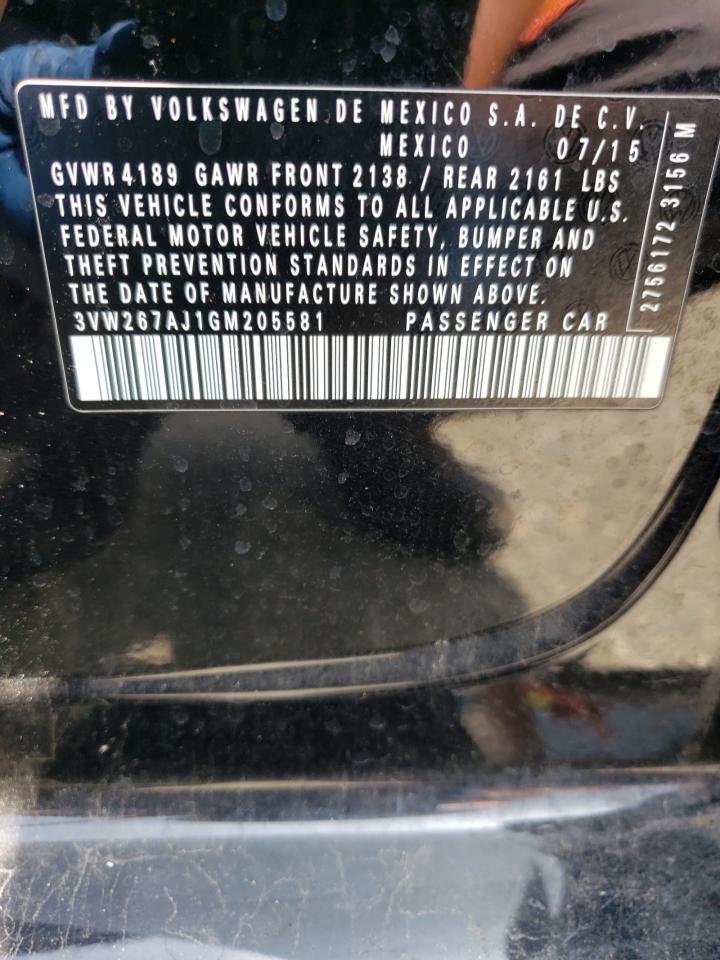 3VW267AJ1GM205581 2016 Volkswagen Jetta S