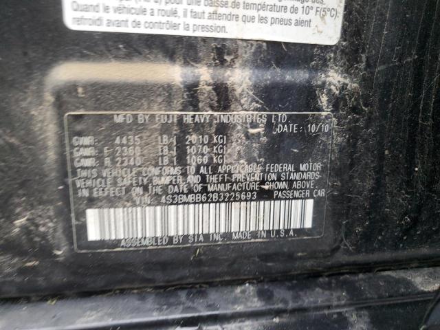 2011 Subaru Legacy 2.5I Premium VIN: 4S3BMBB62B3225693 Lot: 59212964