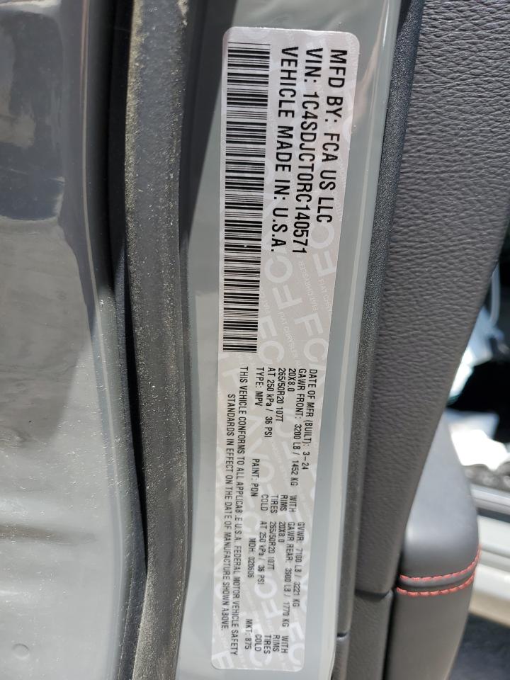 1C4SDJCT0RC140571 2024 Dodge Durango R/T