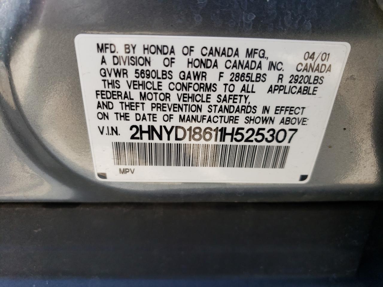 2HNYD18611H525307 2001 Acura Mdx Touring