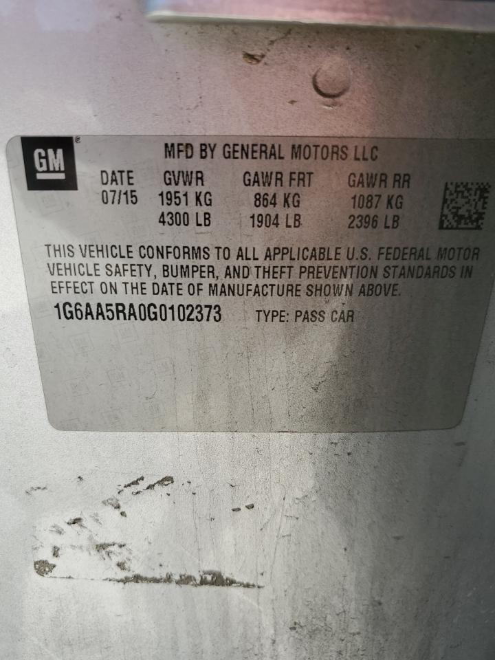 1G6AA5RA0G0102373 2016 Cadillac Ats