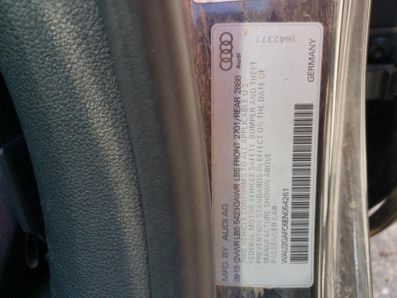 WAU2GAFC6EN054261 2014 Audi A7 Prestige