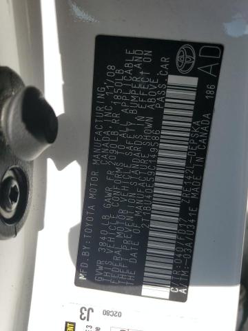 2009 Toyota Corolla Base VIN: 2T1BU40E59C149586 Lot: 58562194