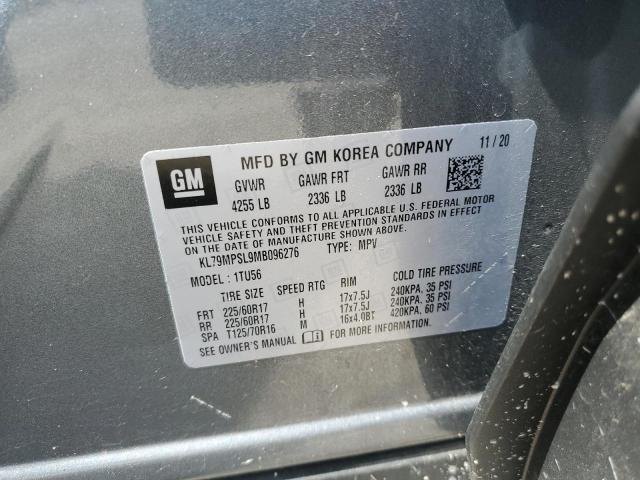 2021 Chevrolet Trailblazer Lt VIN: KL79MPSL9MB096276 Lot: 57430924