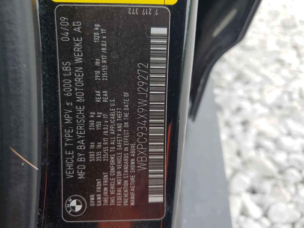 WBXPC934X9WJ29272 2009 BMW X3 xDrive30I