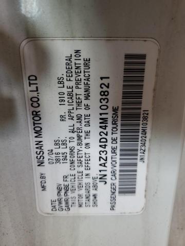 2004 Nissan 350Z Coupe VIN: JN1AZ34D24M103821 Lot: 59297274