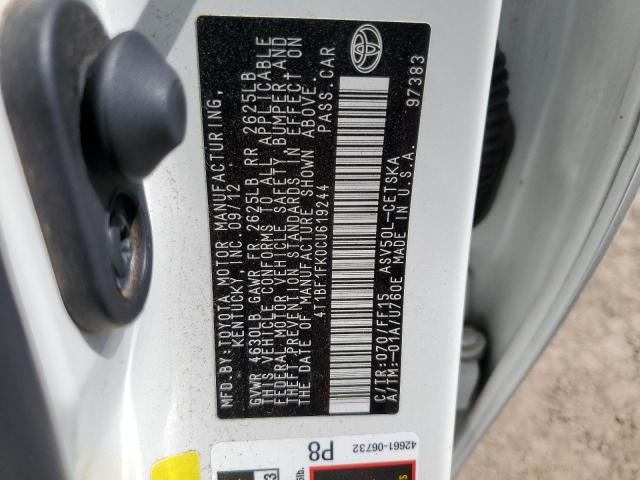 4T1BF1FK0CU619244 2012 Toyota Camry Base