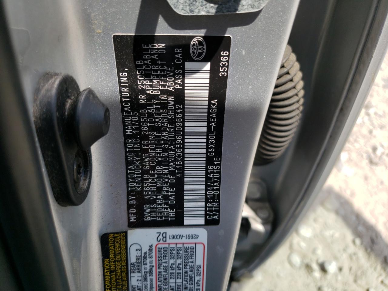 4T1BK36B96U096642 2006 Toyota Avalon Xl