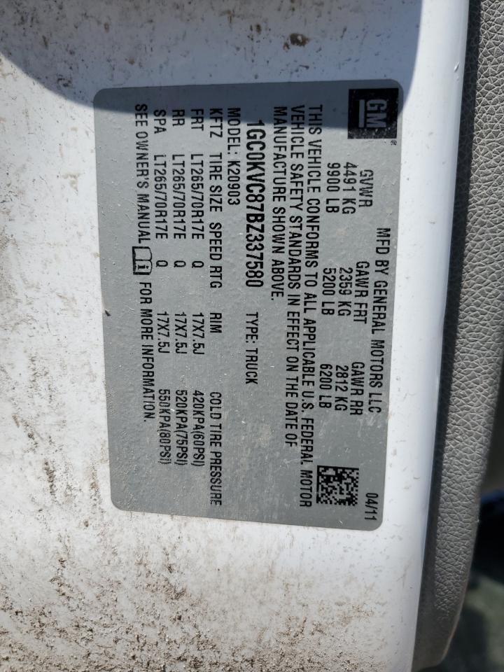 1GC0KVC87BZ337580 2011 Chevrolet Silverado K2500 Heavy Duty