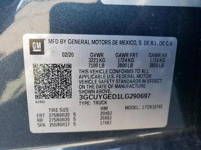 2020 CHEVROLET SILVERADO - 3GCUYGED1LG290697