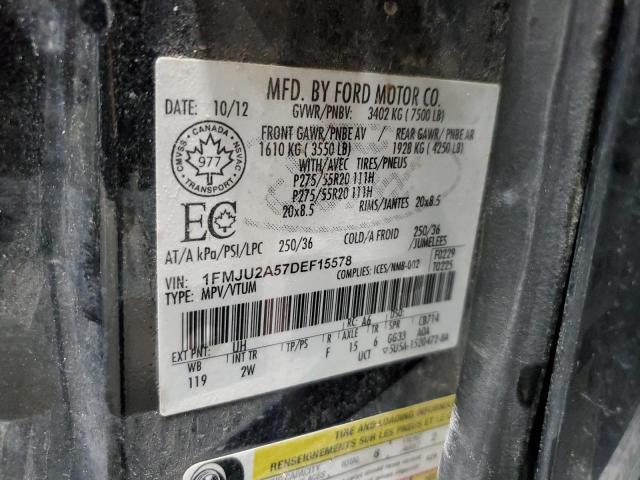 2013 Ford Expedition Limited VIN: 1FMJU2A57DEF15578 Lot: 58778364