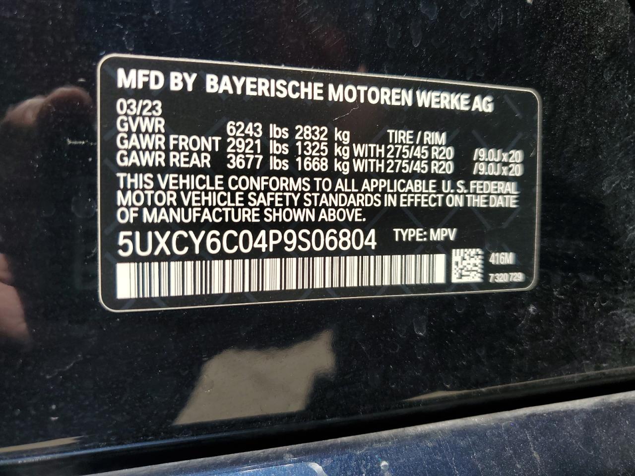 2023 BMW X6 xDrive40I vin: 5UXCY6C04P9S06804